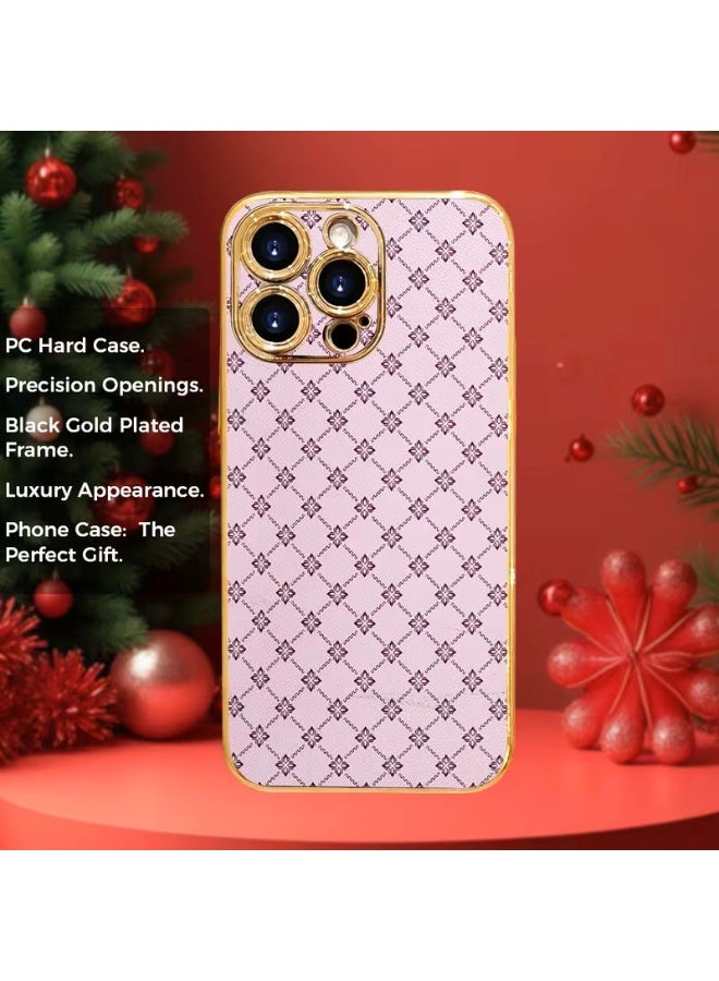 iPhone 17 Pro Max Case - Purple, Elegant Patterned , Luxurious  Hard Shell, Shockproof and Slip-Resistant, Delicate Diamond Grid Design - Image 3