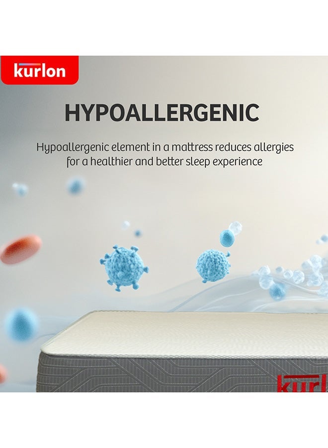 Kurlon مرتبة كيرل-أون المزدوجة | راحة مزدوجة | دعم ناعم وصلب | مرتبة مزدوجة قابلة للعكس | رغوة عالية المرونة (HR) | مرتبة سرير بحجم فردي | 200×90×20 سم | ضمان 10 سنوات - Image 4