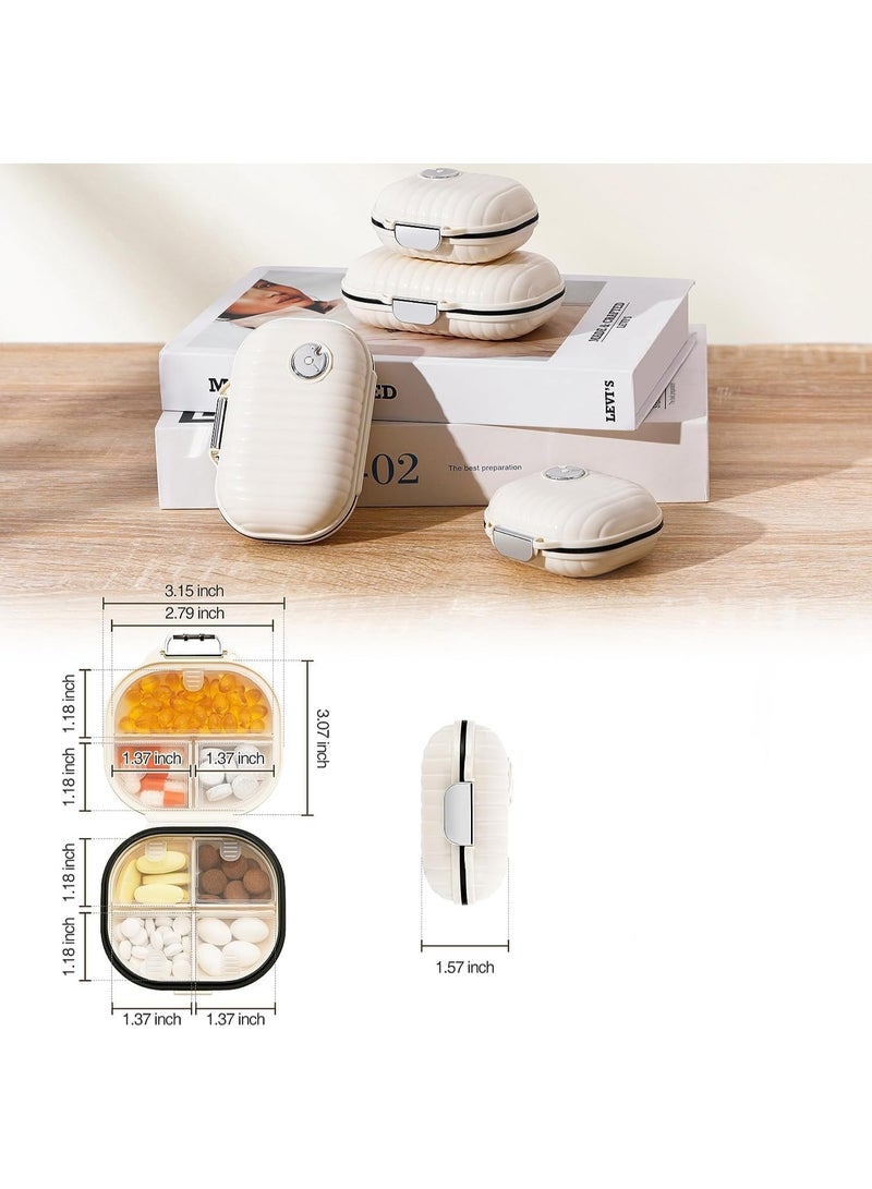 Pill Case, Portable Small Weekly Travel Pill Organizer, Cute Moisture Proof Pill Box Holder for Pocket Purse Bag, BPA Free, Large Capacity, for Vitamin, Fish Oil, Supplement - Image 2