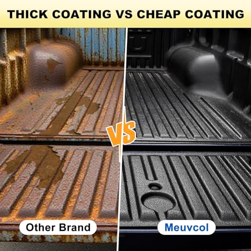 Meuvcol Truck Bed Liner Paint, 35 Floz Black Truck Bed Coating Kit For Truck Bed, Trailer, Rust Resistant Roll On Bed Liner Coating With Brush & Gloves,Easy Application & Long-Lasting Textured Paint - Image 2