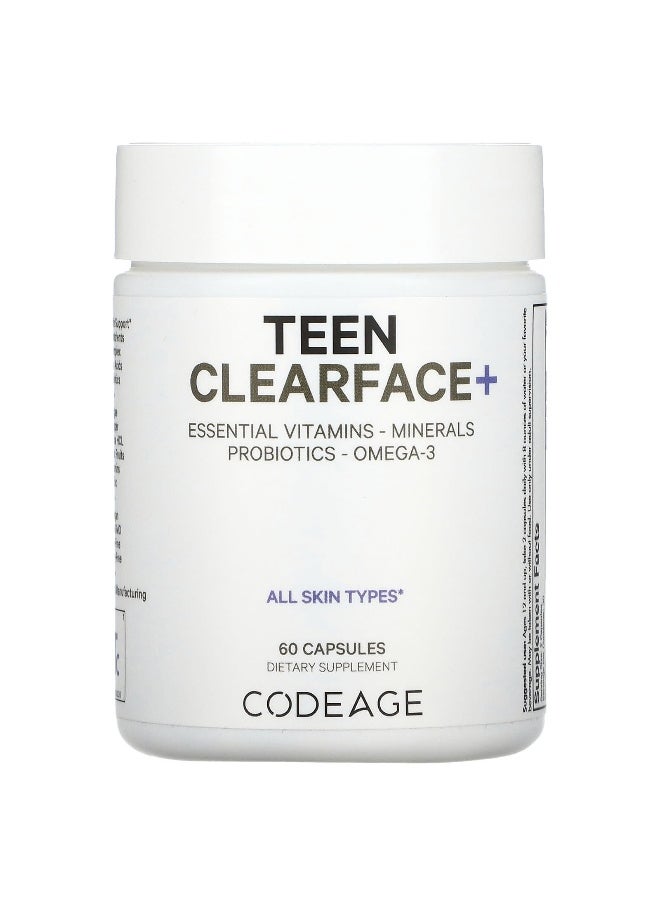 Codeage - Codeage, Teen Clearface Vitamins, 60 Capsules - Image 1