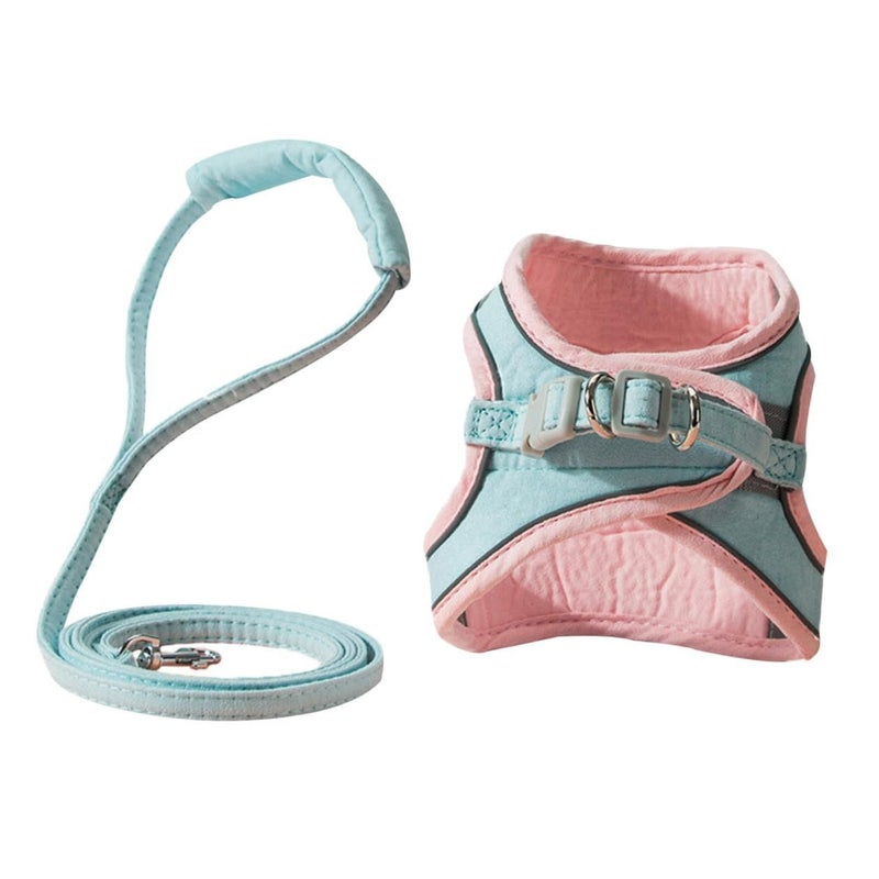 Adjustable Pink Cat Harness and Leash Set for Kittens Up to 4lbs Outdoor Pet Walking Safety Vest - Image 2