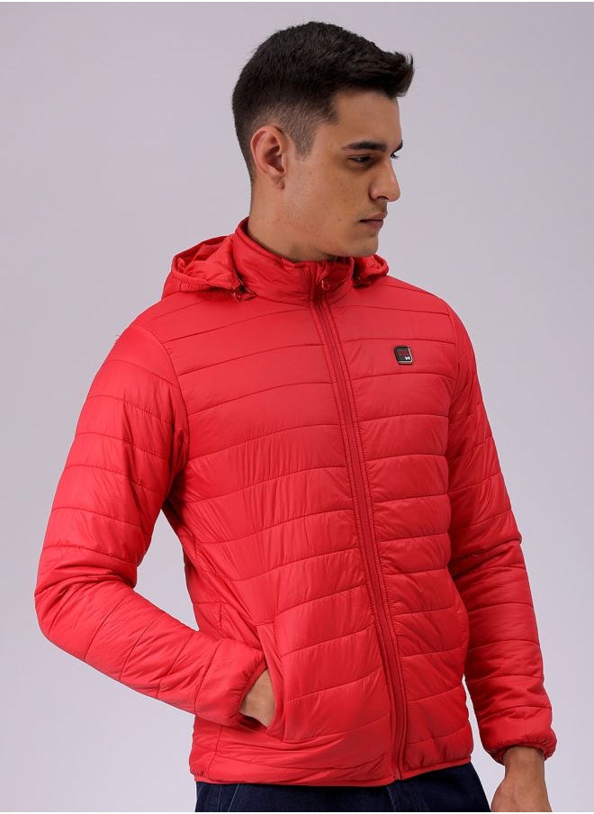 The Indian Garage Co Men Slim Fit Solid Puffer Jackets  - Image 4