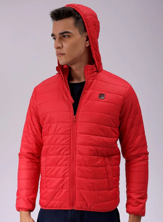 The Indian Garage Co Men Slim Fit Solid Puffer Jackets
