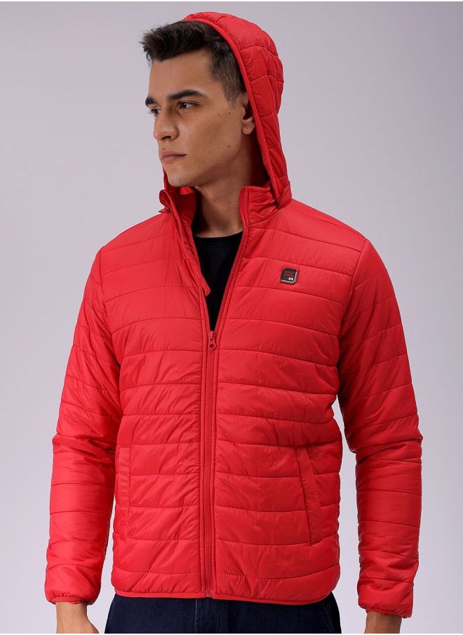 The Indian Garage Co Men Slim Fit Solid Puffer Jackets  - Image 5