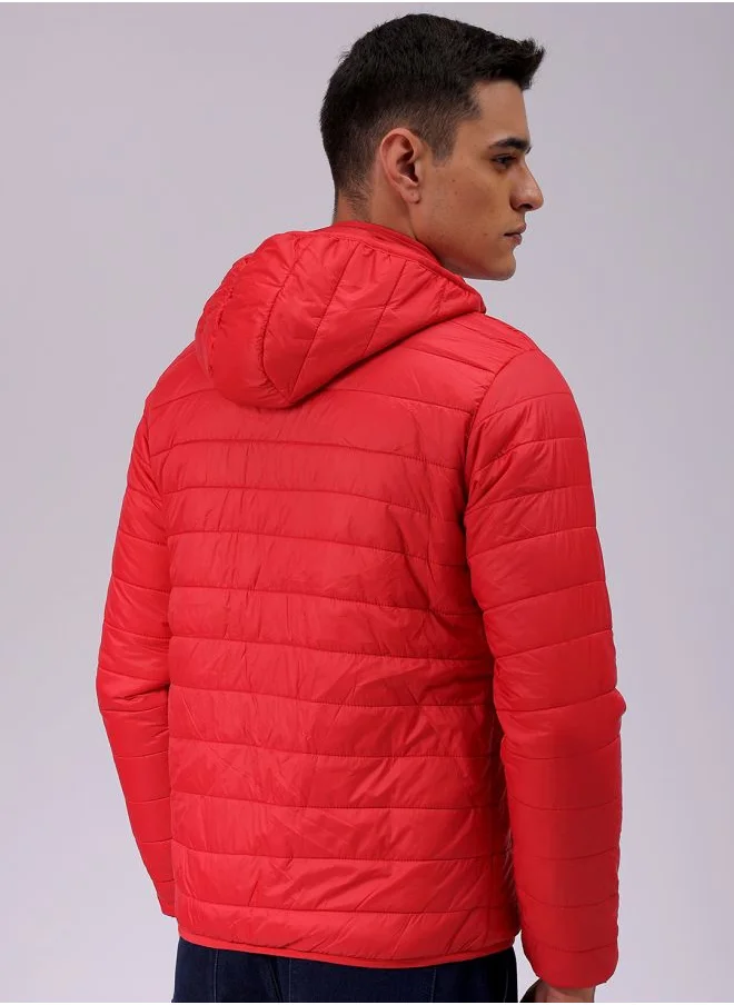 شركة المرآب الهندية Men Slim Fit Solid Puffer Jackets