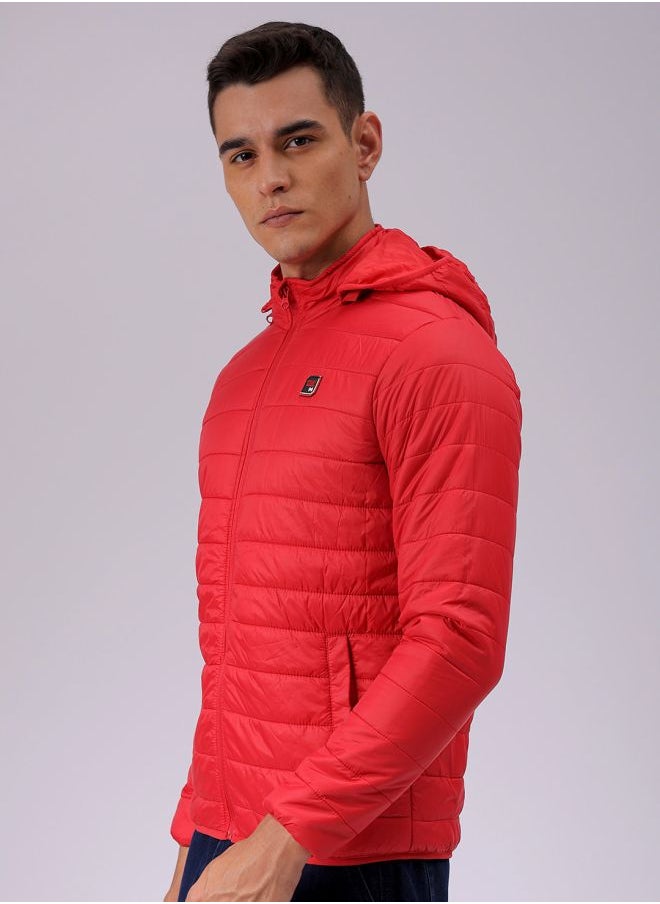 The Indian Garage Co Men Slim Fit Solid Puffer Jackets  - Image 3