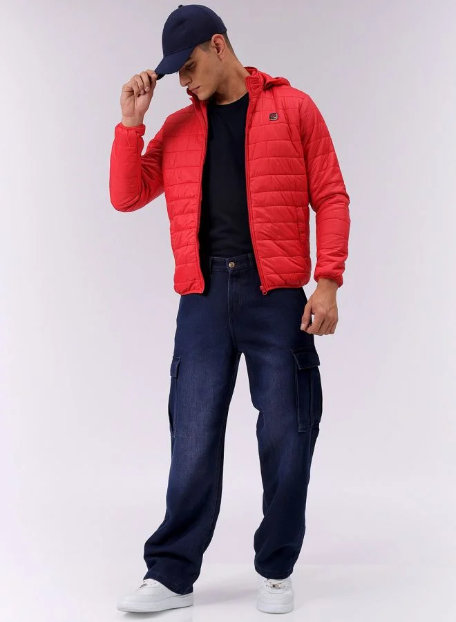The Indian Garage Co Men Slim Fit Solid Puffer Jackets