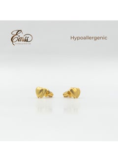 Double Heart Gold Earrings | Stainless Steel | Gold Plated - pzsku/Z21DB9459BD6A8E9D8425Z/45/_/1731739764/c32450b3-f6c2-4563-a31a-43662d688f54