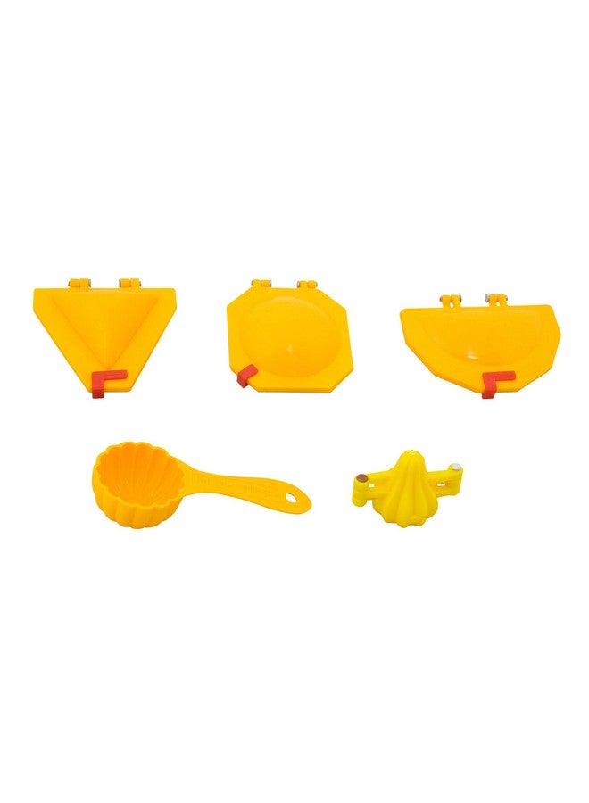 DS Kachori Samosa Modak Karanji Mould with Prasad Mud Scoop, Plastic - Image 1