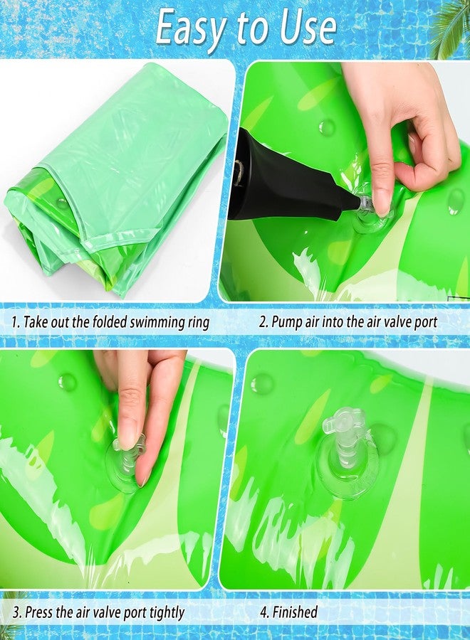 إلكوهو مجموعة من 6 حلقات سباحة قابلة للنفخ بتصميمات فواكه من Elcoho، بألوان برتقالية/عنبية/ليمونية، لحفلات الشاطئ الصيفية الخارجية - Image 4