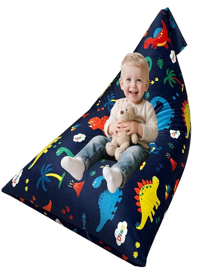 Jorbest Dinosaur Bean Bag Chair for Kids, 2.5FT Beanbag Kids Bean Bag Chairs with Memory Foam Filled and Removable Velvet Cover for Boys Girls, Soft Sofa Bean Bag Couch with Filler for Reading, Large - Image 1