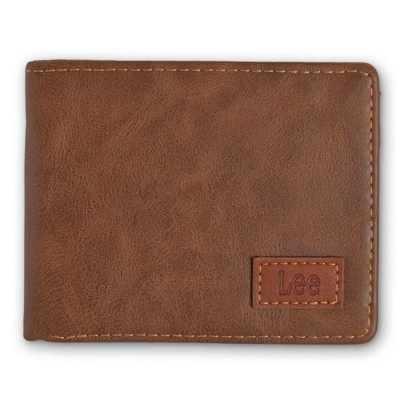 Lee Men’s Bifold Wallet Slim Casual Everyday Minimalist Cash and Card Holder (Brown) - Image 1