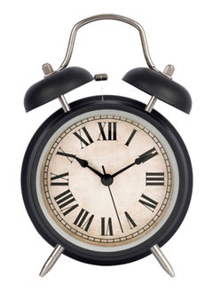 Melk Alarm Clock, Black & Beige - 17x6 cm
