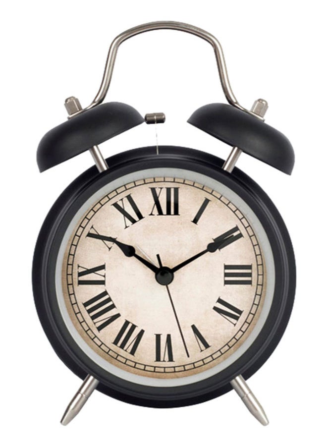 homes r us - Melk Alarm Clock, Black & Beige - 17x6 cm - Image 1