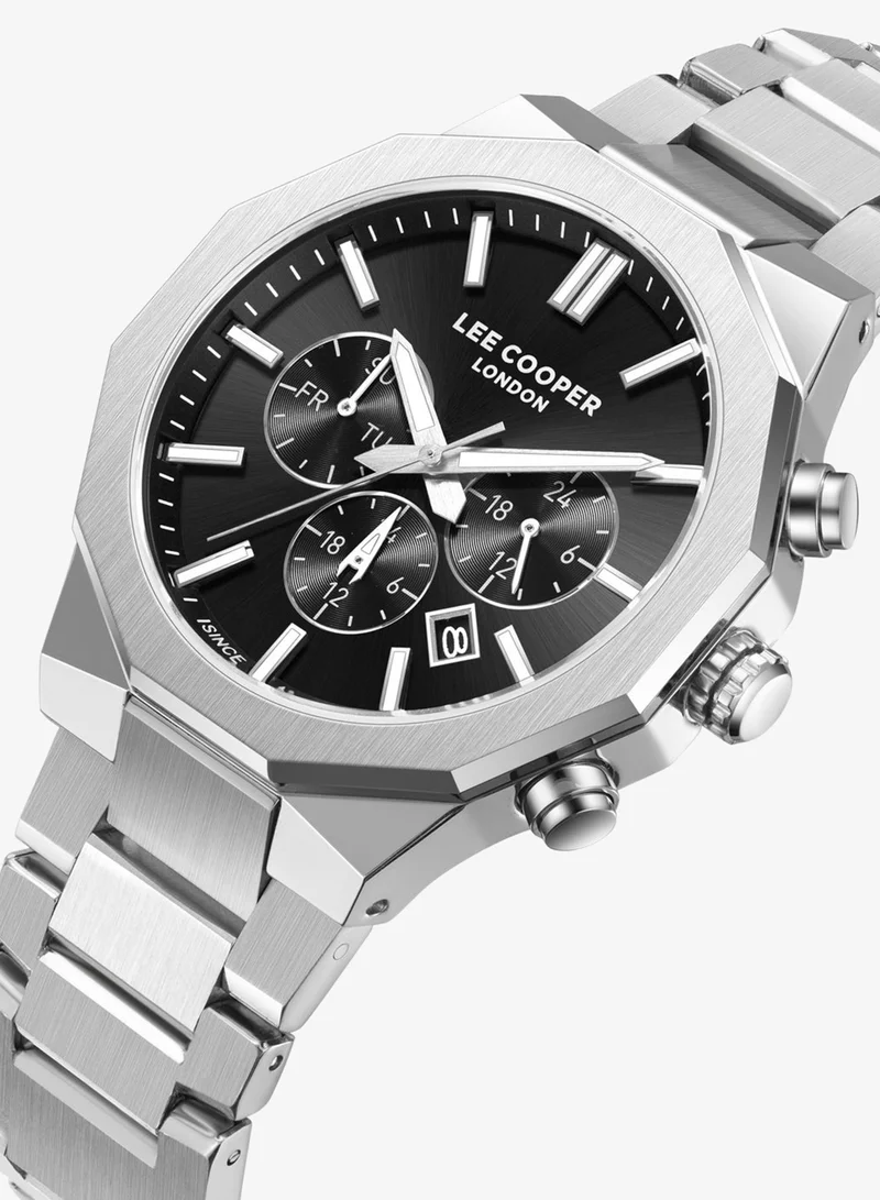 Lee Cooper SLVER Men's Metal Multi Function Watch LC08218.350 - 43 mm for Men | Best Price UAE
