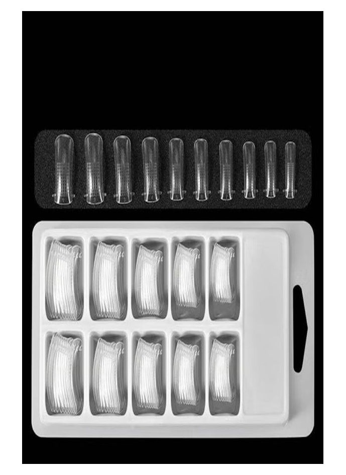 100 Piece Fake Nail Set Clear