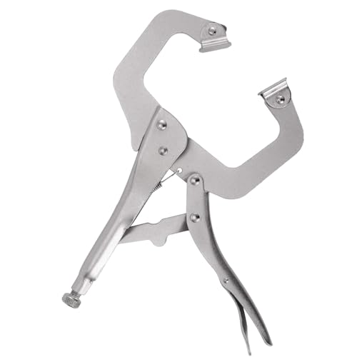KOHAND 4 Pack 11 Inch C Clamp Locking Pliers, Heavy Duty Vice Grips C Clamps with Swivel Pads, Welding Locking C Clamp, Adjustable Nickel Plated C Pliers for Woodworking - Image 4