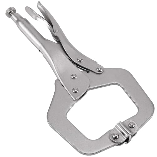 KOHAND 4 Pack 11 Inch C Clamp Locking Pliers, Heavy Duty Vice Grips C Clamps with Swivel Pads, Welding Locking C Clamp, Adjustable Nickel Plated C Pliers for Woodworking - Image 5