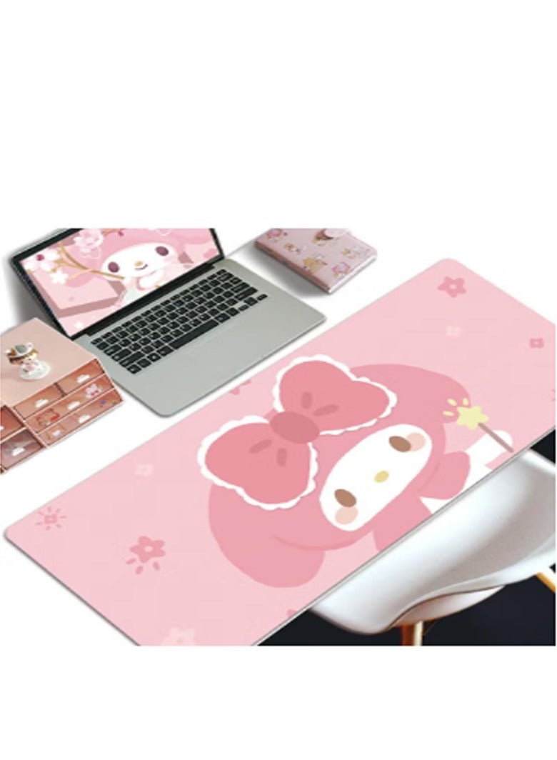 Y&D My Melody Girls Gift Gaming Mouse Pad Extended Large Mat Desk Pad Stitched Edges Mousepad Long Mouse Pad And Non-Slip Rubber Base Mice Pad 800X300X4mm  - Image 1