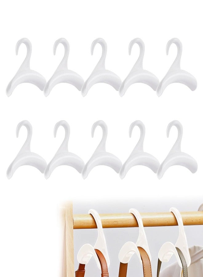 RupeeRise 10 Pcs Bag Hanger, Bag Holder for Table, Purse Hanger for Wardrobe, Handbag Storage Organizer, Hanger Hook for Space-Saving Closet Organization, White Bag Hooks for Handbags - Image 1