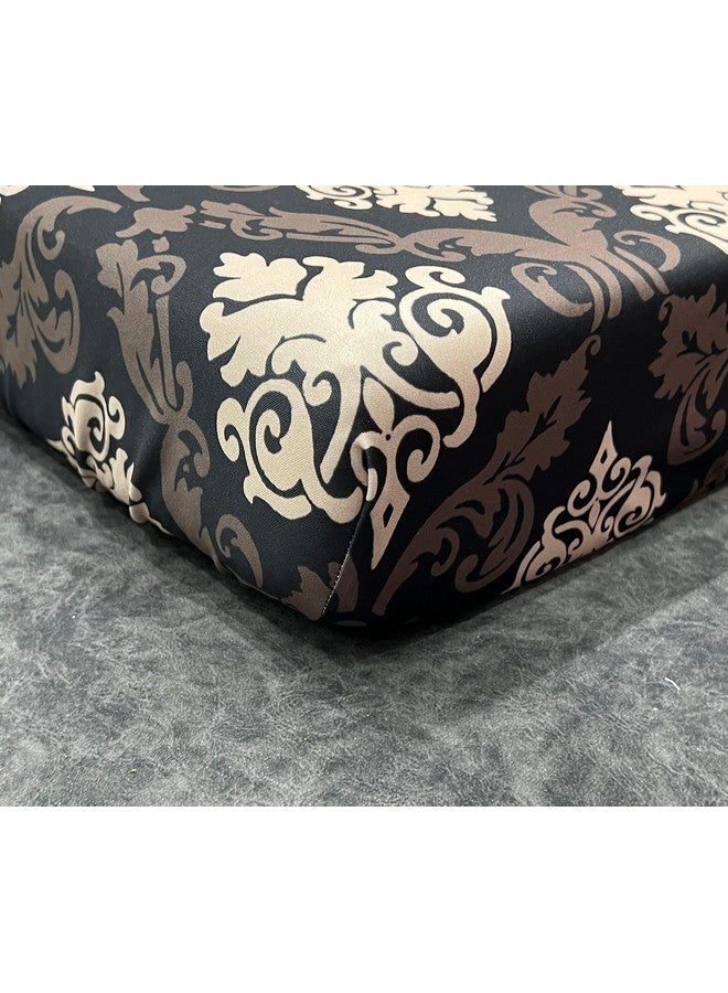 ohello® Stretchable/Spandex Printed Sofa Slip Cover, Pack of 10 Sofa seat Covers can use for livingroom, Couch, Wooden Sofas & Offices (Brown & Cream, SSC_908) - Image 4