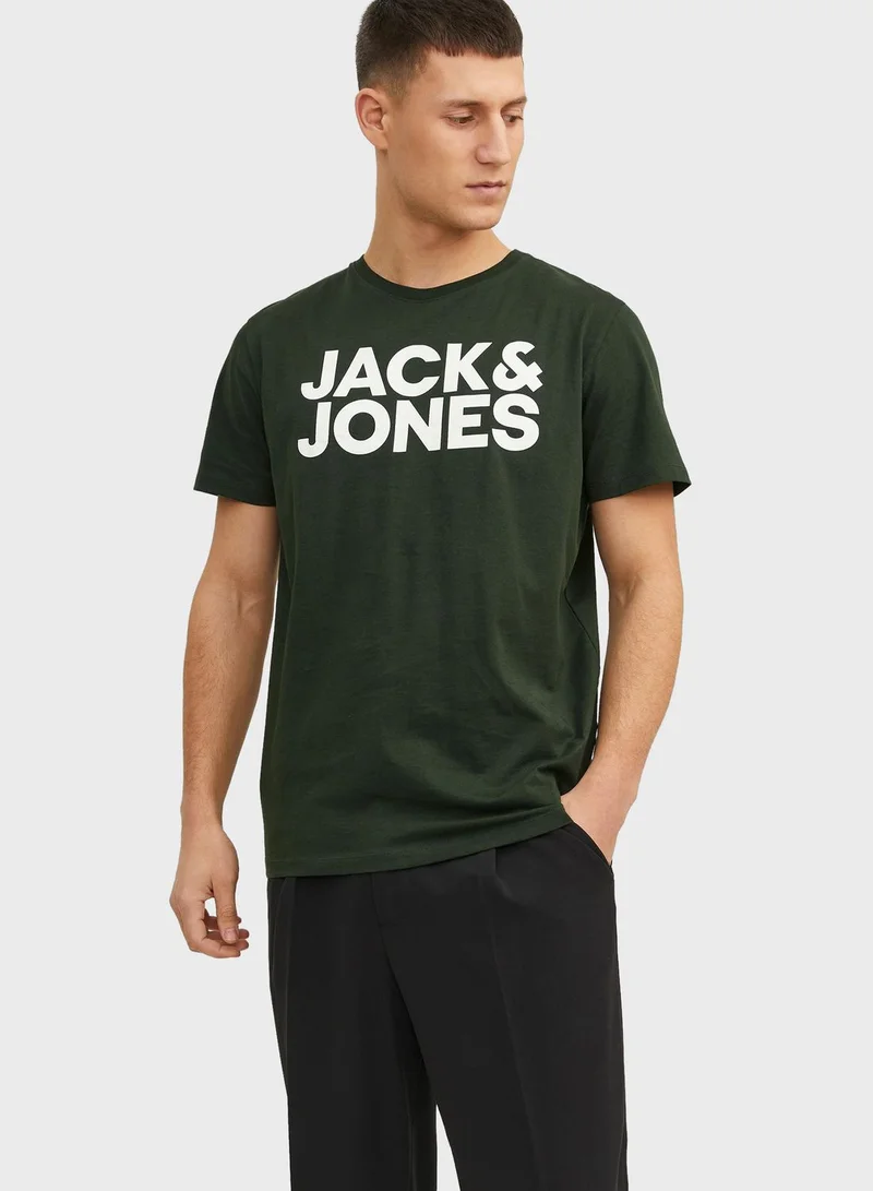 JACK & JONES Logo Crew Neck T-Shirt