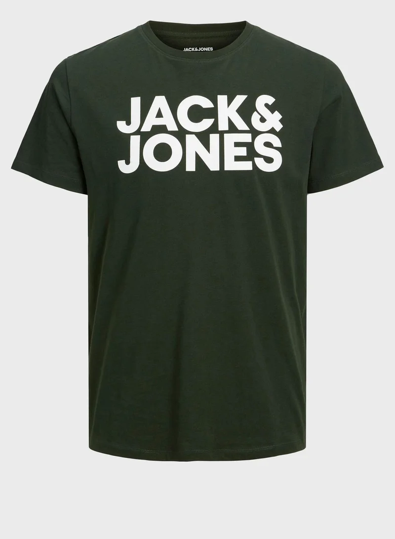JACK & JONES Logo Crew Neck T-Shirt