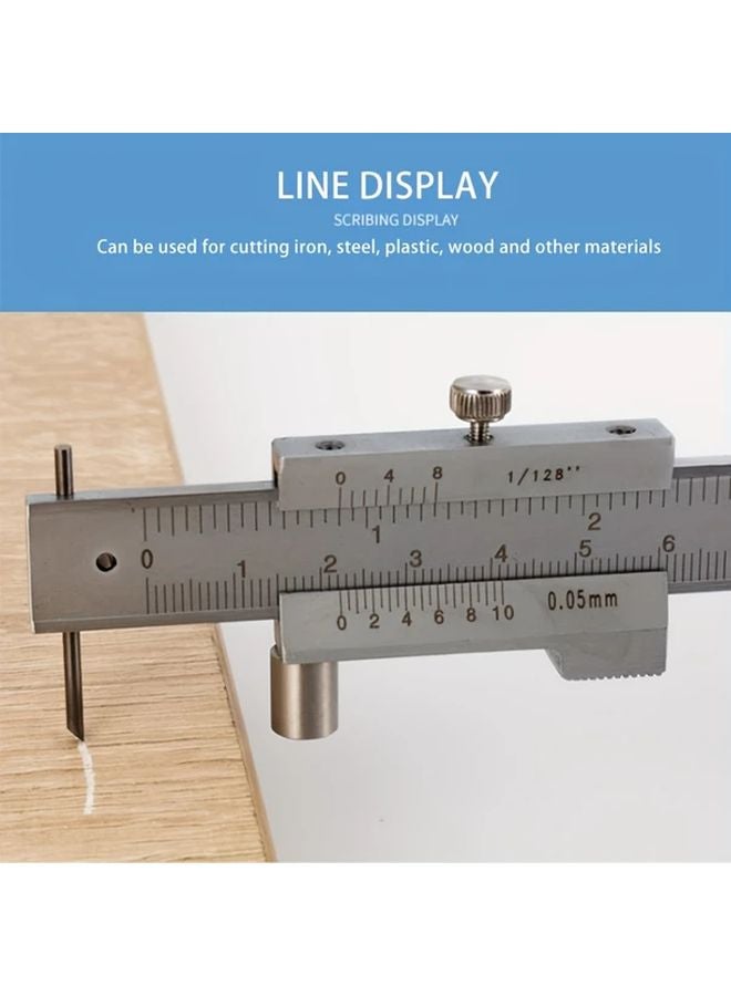 1pc Stainless Steel Parallel Marking Vernier Caliper 0 200mm Carbide Scriber High Precision Industrial Measurement Tool - Image 5