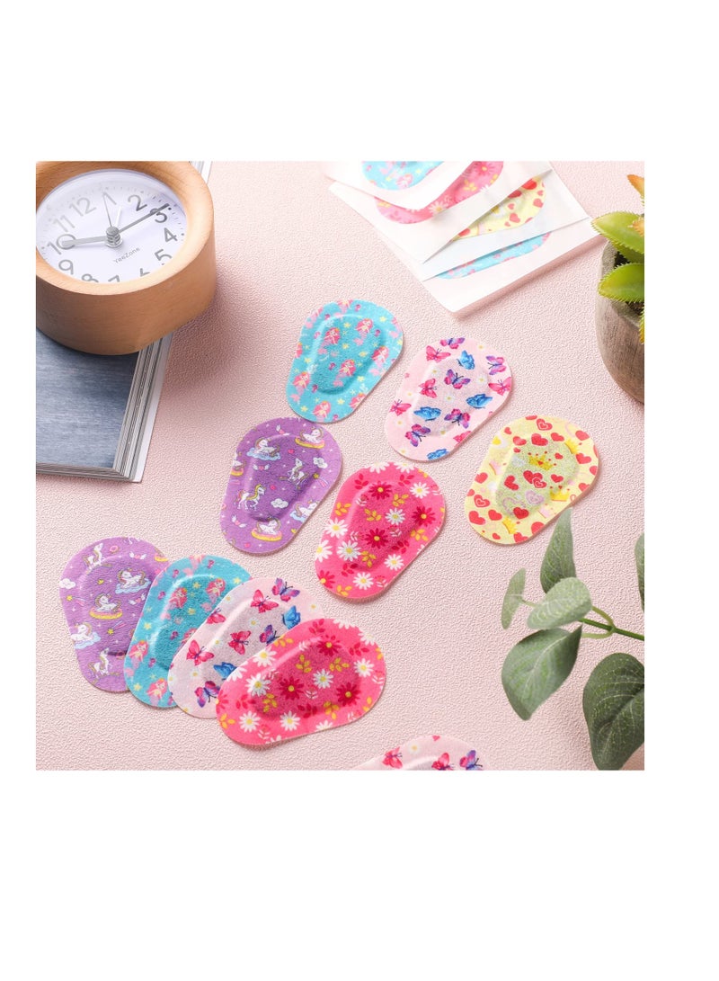 Barakah Adhesive Eye Patches, 60 Pcs Kids Girls Eye Patches Toddler, Eye Patches Bulk, Eye Patch Fabric Breathable, Fun Cute Designs Cotton Adhesive Bandages, for Kids Light Blocking 6 Styles - Image 4