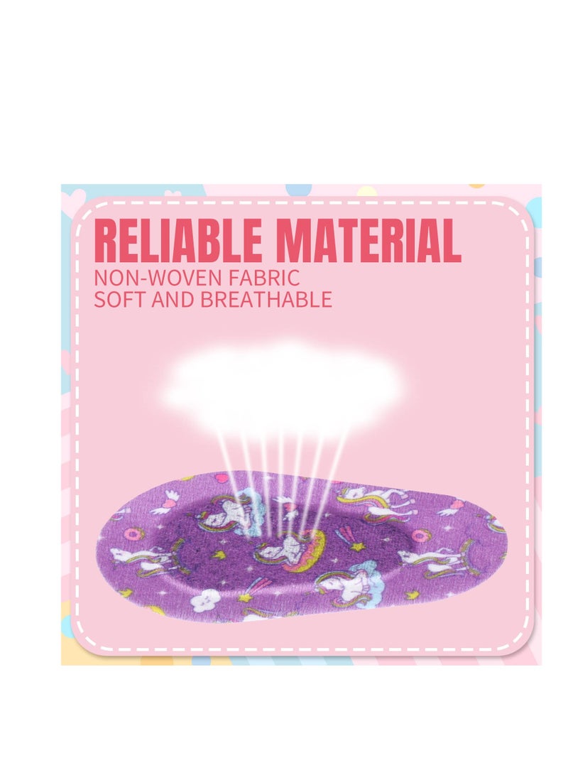 Barakah Adhesive Eye Patches, 60 Pcs Kids Girls Eye Patches Toddler, Eye Patches Bulk, Eye Patch Fabric Breathable, Fun Cute Designs Cotton Adhesive Bandages, for Kids Light Blocking 6 Styles - Image 3