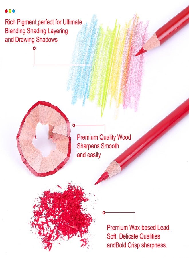 PABLUE Colored Pencils, Premium Soft Core, 12 Professional Colored Pencil for Adults,school and Coloring Book, Artist Drawing Pencils with a Water Color Brush Gift for Blending, Sketching, Shading - Image 5