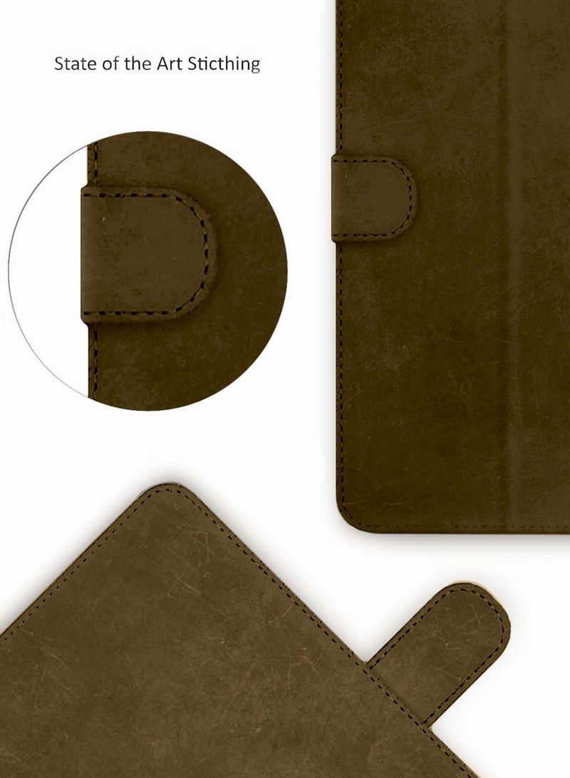 دبليو تيك سامسونج جالاكسي تاب S10+ / S10 Plus 5G 2024 (12.4 بوصة) X820 X826B غطاء غطاء فليب جلد WTech PU جلد - بني غامق - Image 5