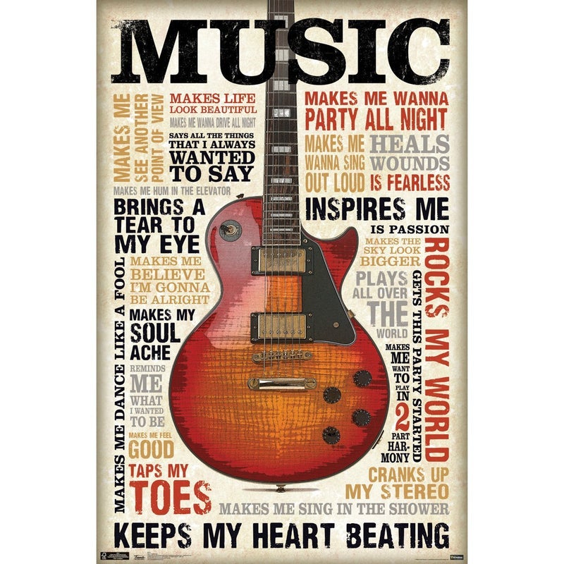Trends International Trends International Music Inspires Me Wall Poster 22375 x 34 Unframed Version  - Image 1