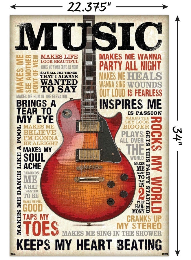 Trends International Trends International Music Inspires Me Wall Poster 22375 x 34 Unframed Version  - Image 3