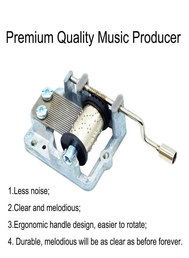 إيثيو صندوق موسيقى خشبي فريد من نوعه من إيثيو، يعمل باليد، مزود بمقبض تدوير، متعدد النغمات، مناسب لأعياد الميلاد - Image 5