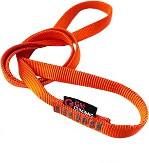 GM CLIMBING GM CLIMBING One Unit 16mm Nylon Sling Runner 120cm / 48inch (Fluorescent Orange) - Image 1