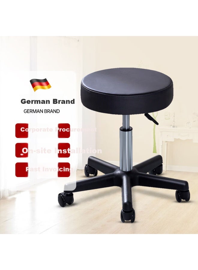 Cloris Karen Poetry Adjustable Rotating Bar Stool Beauty Home Kitchen Laboratory High Stool With Wheels Bar Chair H101 - Image 3
