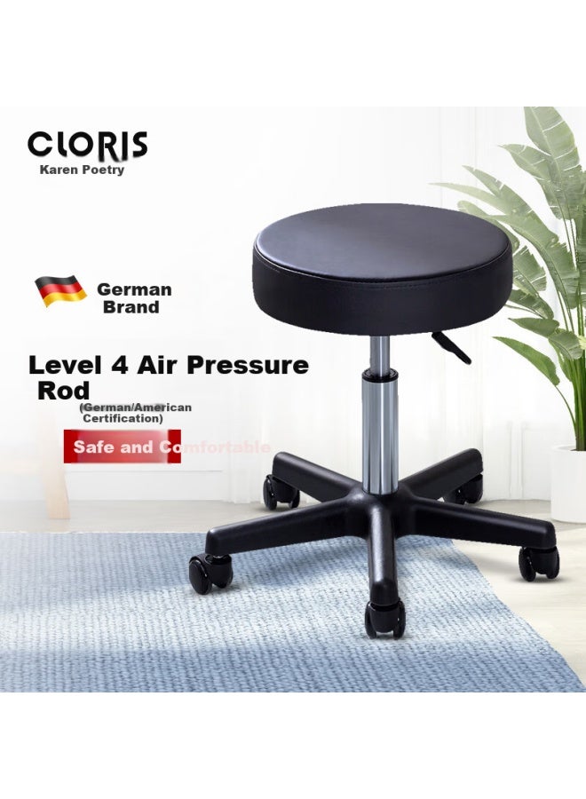 Cloris Karen Poetry Adjustable Rotating Bar Stool Beauty Home Kitchen Laboratory High Stool With Wheels Bar Chair H101 - Image 2