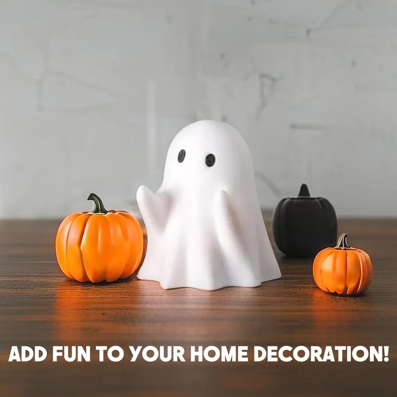 OFDNE Halloween Ghost Figurine - Spooky Resin Pen Holder Statue, Cute Decor for Halloween Decorations Indoor, Funny Porch and Indoor Spooky Home Decor Gifts - Image 3
