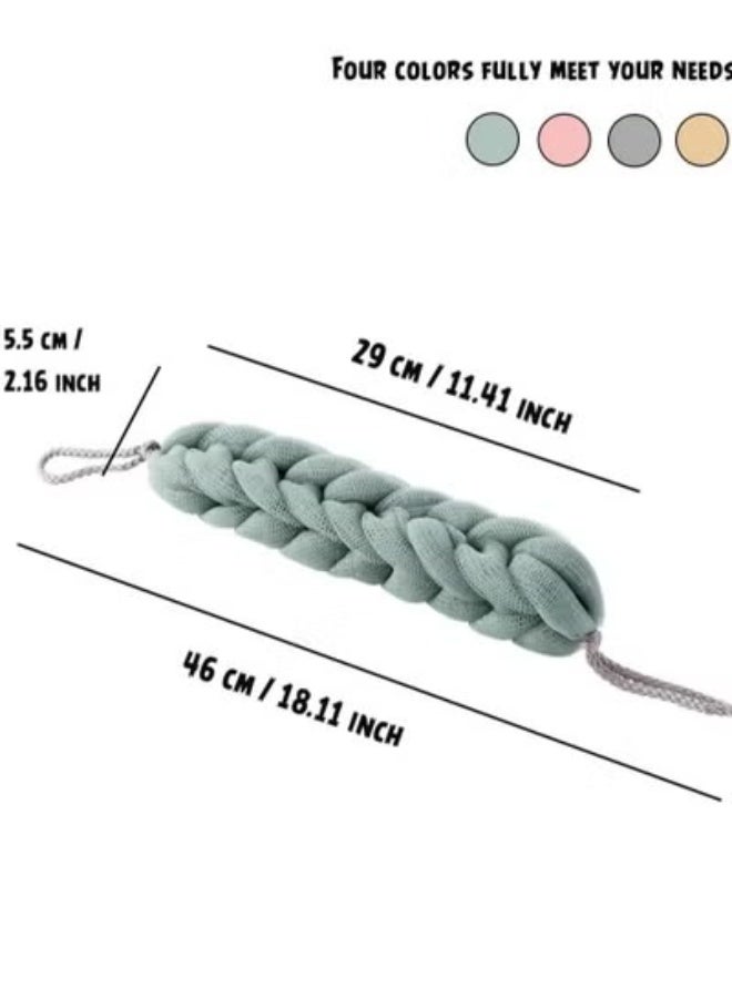 ليفة لتنظيف الظهر من أجل الاستحمام، إسفنجة استحمام منفوشة شبكية ، إسفنجة استحمام للبالغين والأطفال لتقشير البشرة وتلطيفها، وتزيل خلايا الجلد الميتة- - Image 3