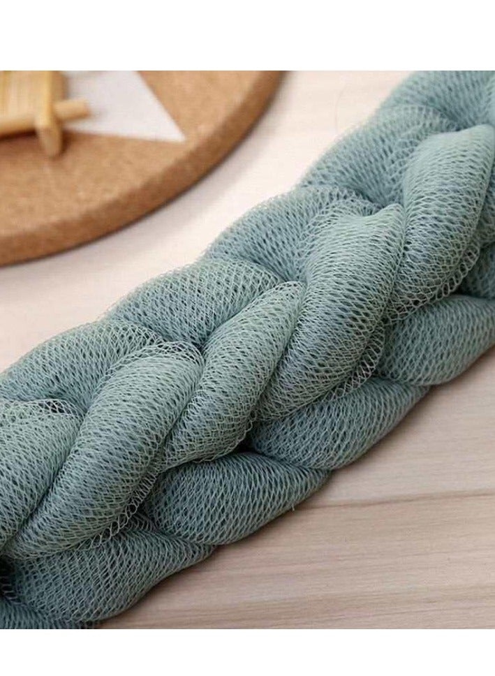 ليفة لتنظيف الظهر من أجل الاستحمام، إسفنجة استحمام منفوشة شبكية ، إسفنجة استحمام للبالغين والأطفال لتقشير البشرة وتلطيفها، وتزيل خلايا الجلد الميتة- - Image 2