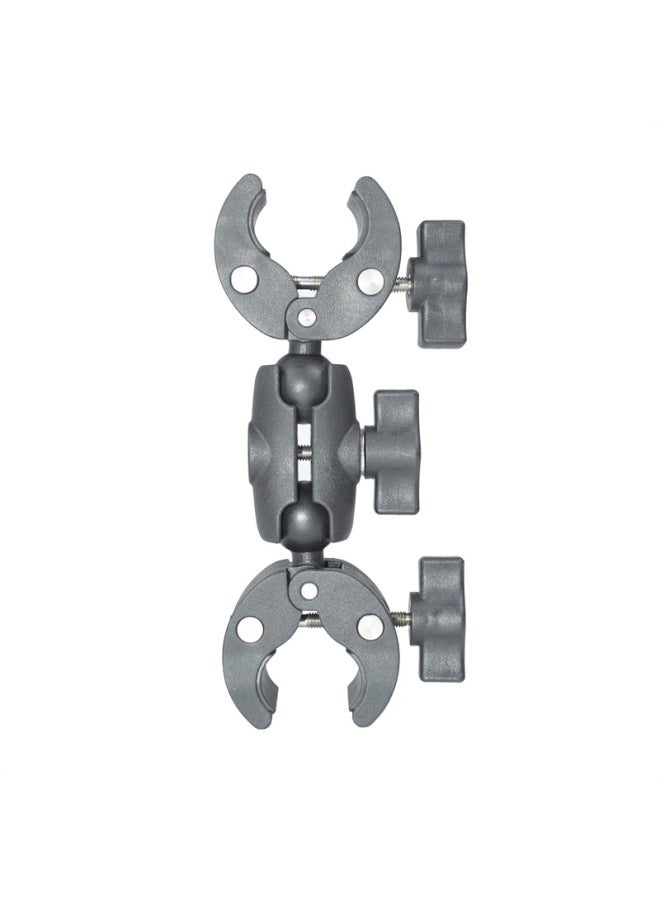 Staring Bracket 25mm Ball Head Motorcycle Outdoor Riding Car Suction Cup Fixed Bracket Shooting Mobile Phone Bracket-Color:Standard Double-headed Clip - Image 1