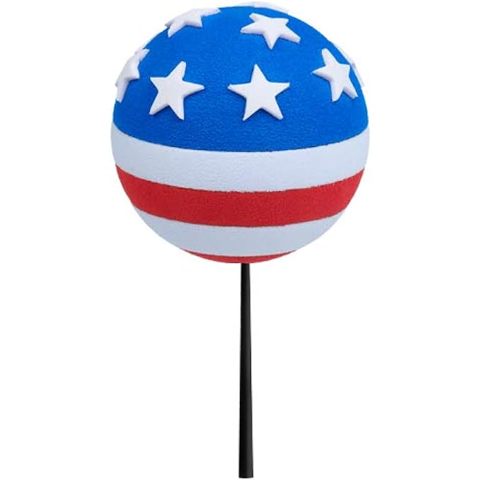 rayihni USA Patriotic American Flag Car, Truck, SUV Antenna Ball/Antenna Topper (Auto Accessory) - Image 1