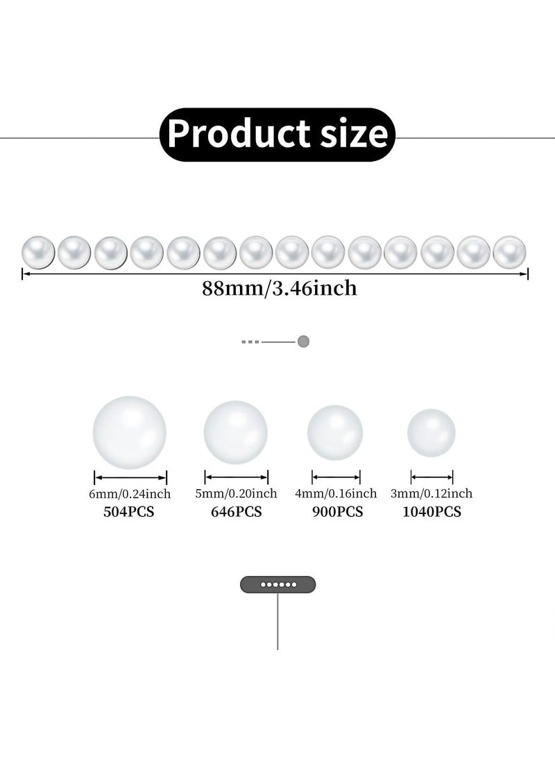 3090 قطعة، 4 أوراق من ملصقات أحجار الراين، 3/4/5/6 مم، أحجار الراين الحرفية ذاتية اللصق، أحجار الراين للوجه والعينين والمكياج والشعر والجسم - Image 4