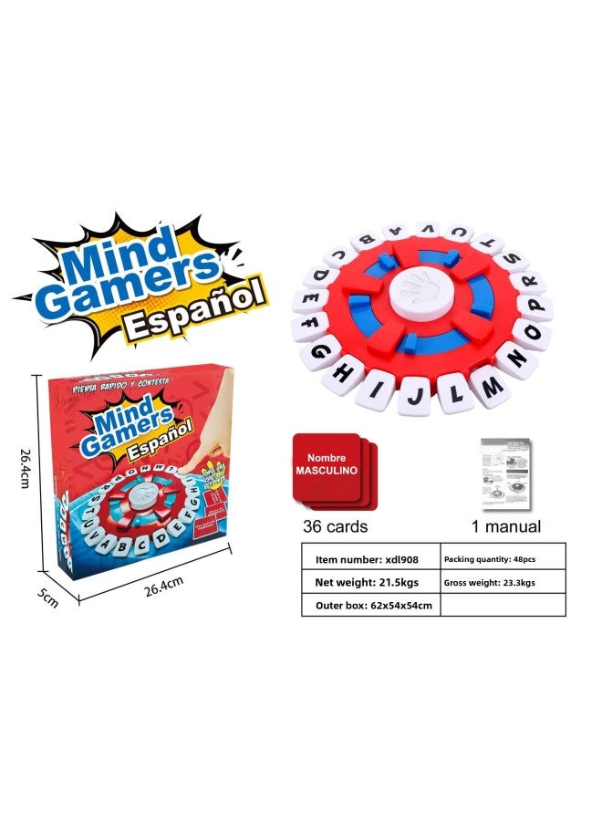 [Patented Model] 26-Key Cross-Border Adult Crazy Fire Wheel Crazy Letter Board Fast-Paced Party Game Toy