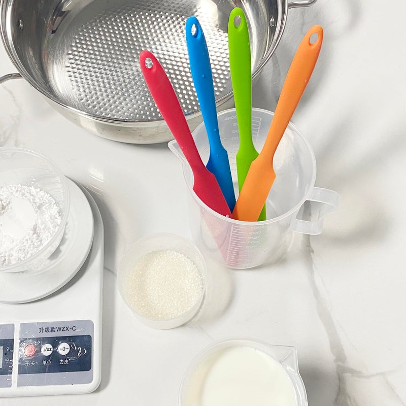 zYoung 4 Pcs Silicone Spatula Set Heat Resistant Cake Cream Butter Spatulas Mixing Batter Scraper Non-Stick Flexible Baking Cooking Tool - Image 4