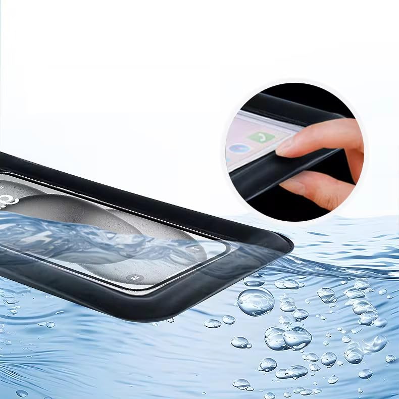Printme Waterproof Mobile Pouch with Floating Airbags – Universal Waterproof Case for All Smartphones up to 7.2 Inch – IPX8 Dry Bag for Swimming, Beach, Rain – Touchscreen Friendly (Blue) - Image 3