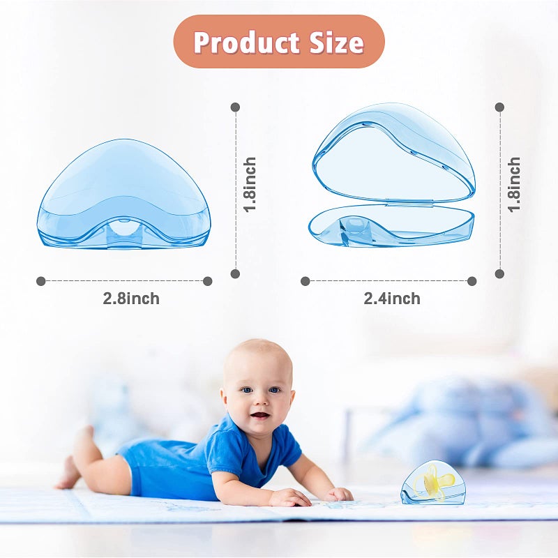 Smlpuame Pacifier Case,6 Pack BPA Free Pacifier Holder Case,Transparent Container Box for Baby Binkyï¼ˆNot Included),Essential Pacifier Accessories,Alway Keep Paci Clean,Easy to Clean(Blue) - Image 5