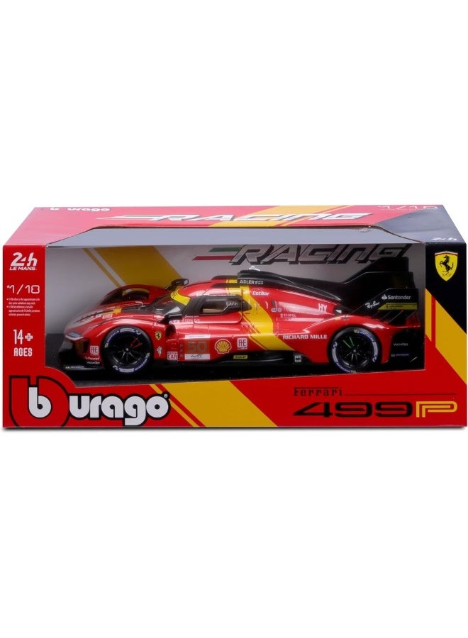 Bburago Bburago LeMans 24h 2024 Ferrari 499P #50 Die-cast Car (Red, 1:18)  - Image 1